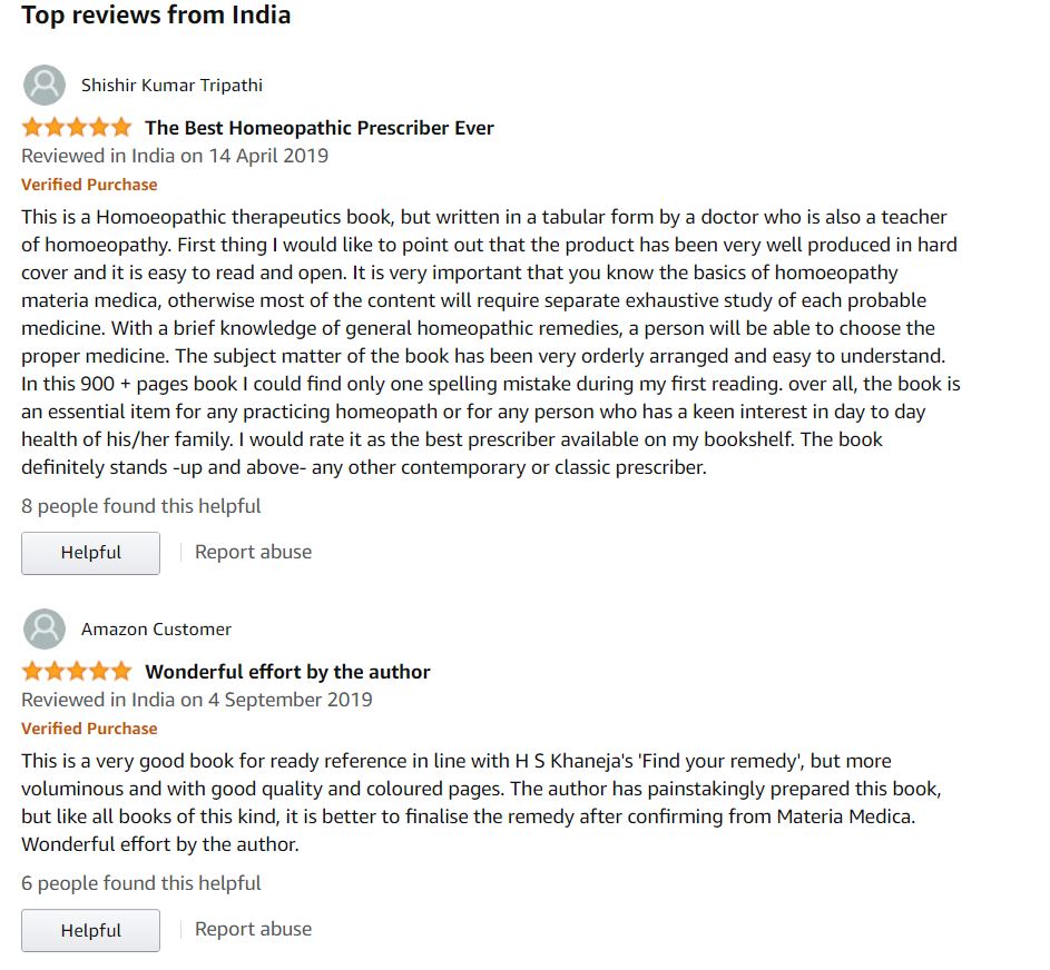 homeopathy disease management book reviews on amazon